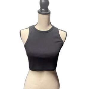 H&M Black Sleeveless Crop Top